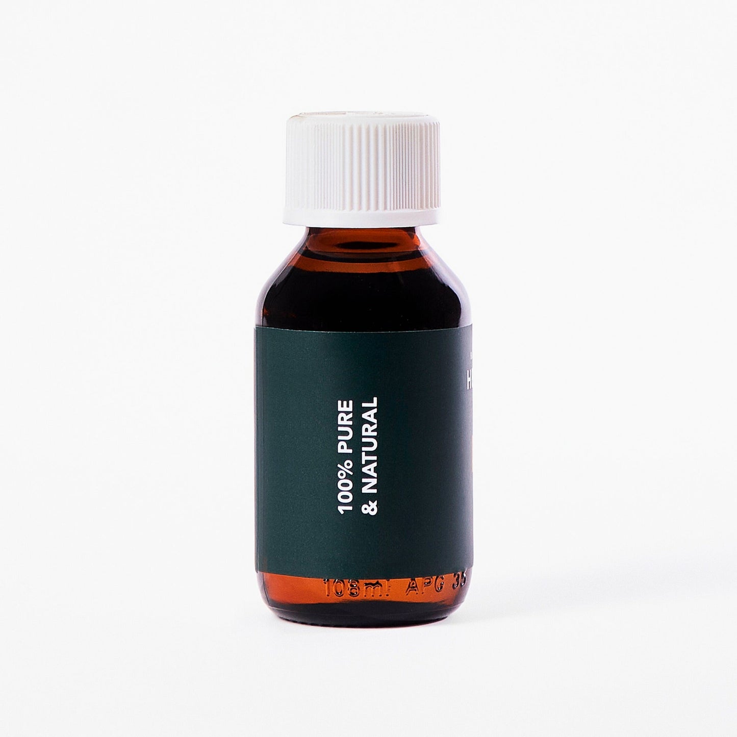 Amber glass bottle of 100% pure and natural Ethiopian Black Seed Oil with white cap