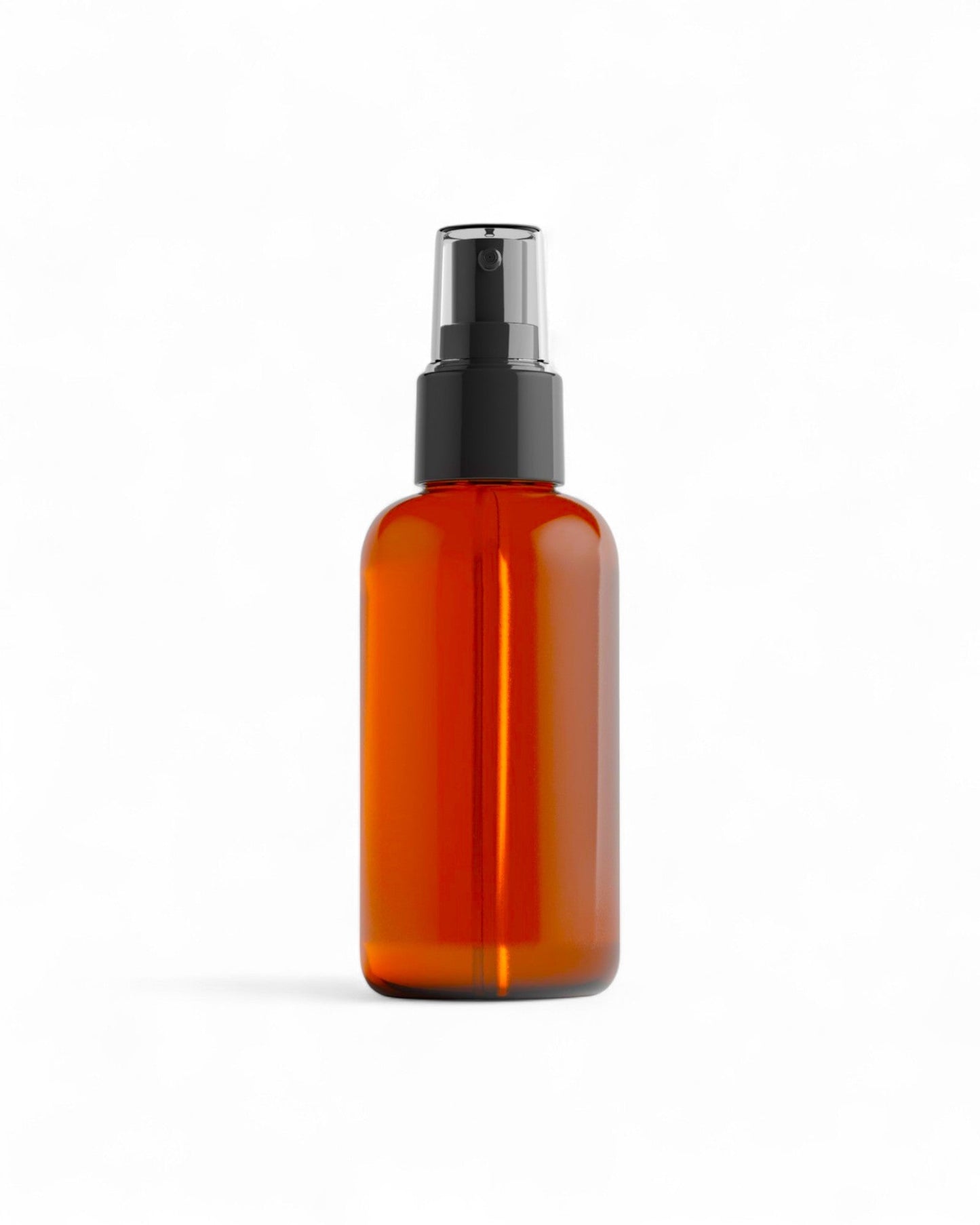 200ml amber glass spray bottle with black spray cap for essential oils and skincare mists