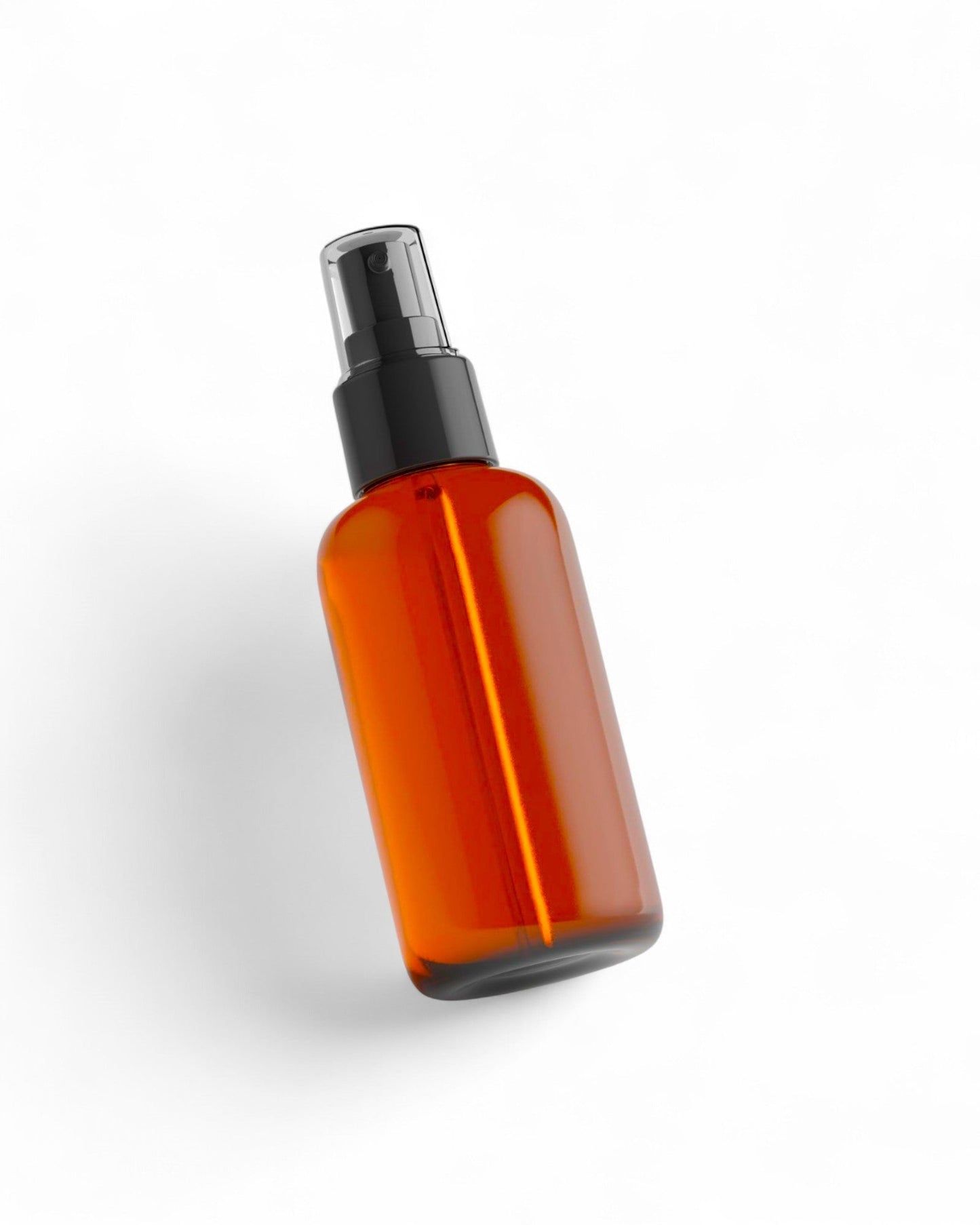 200ml amber glass spray bottle with black spray cap for essential oils and skincare mists