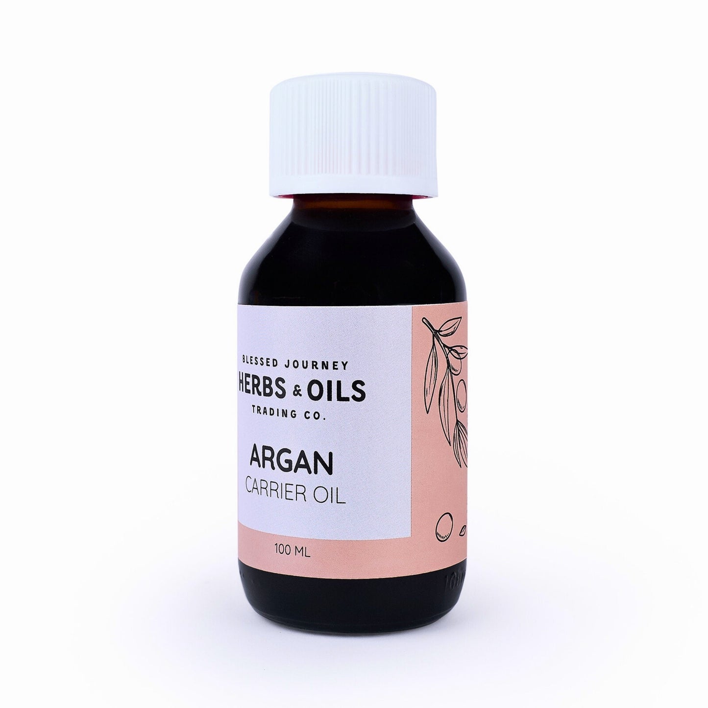 100ml bottle of pure cold-pressed Moroccan Argan oil for skin and hair care