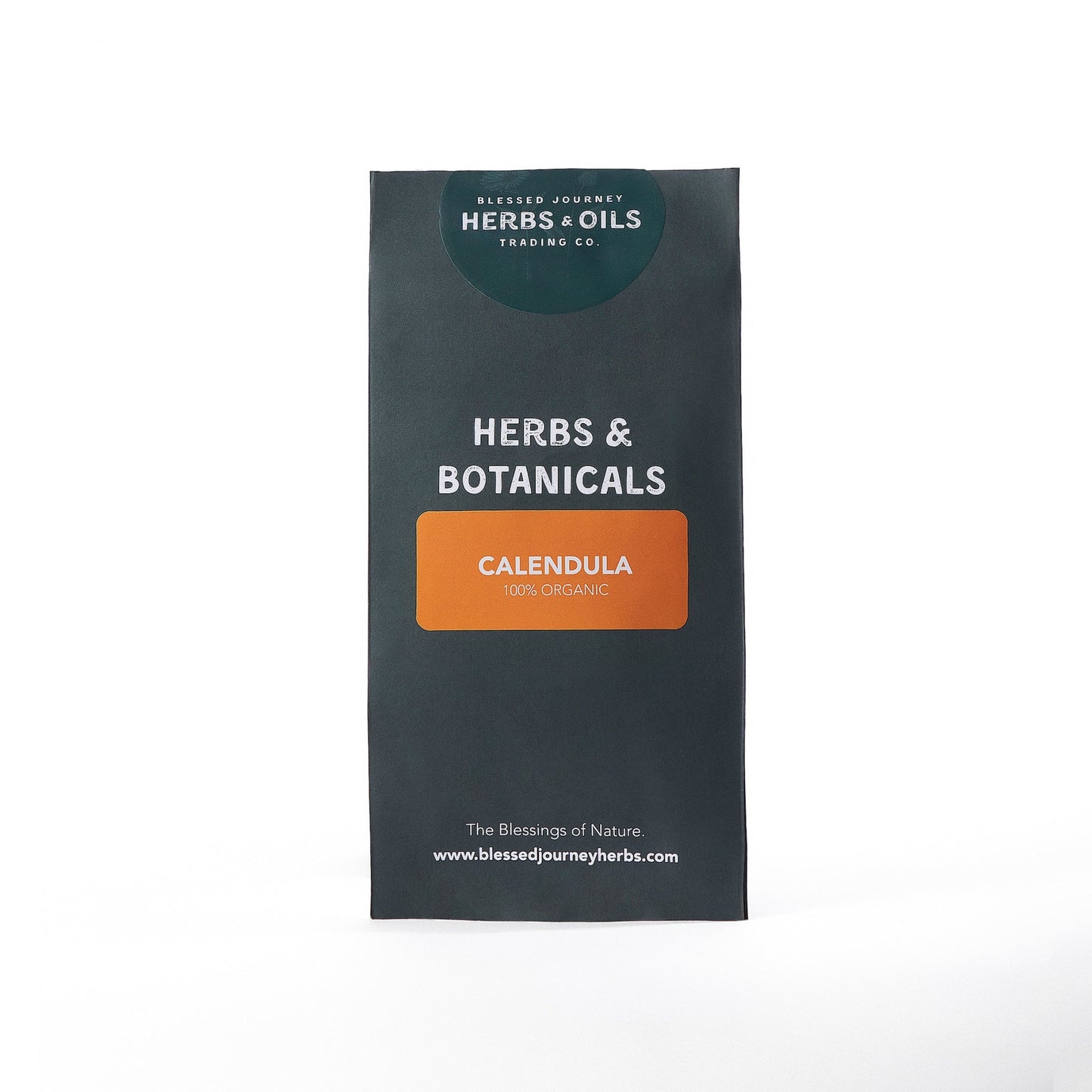 Organic calendula flowers packaging by Herbs & Oils for natural skincare and wellness