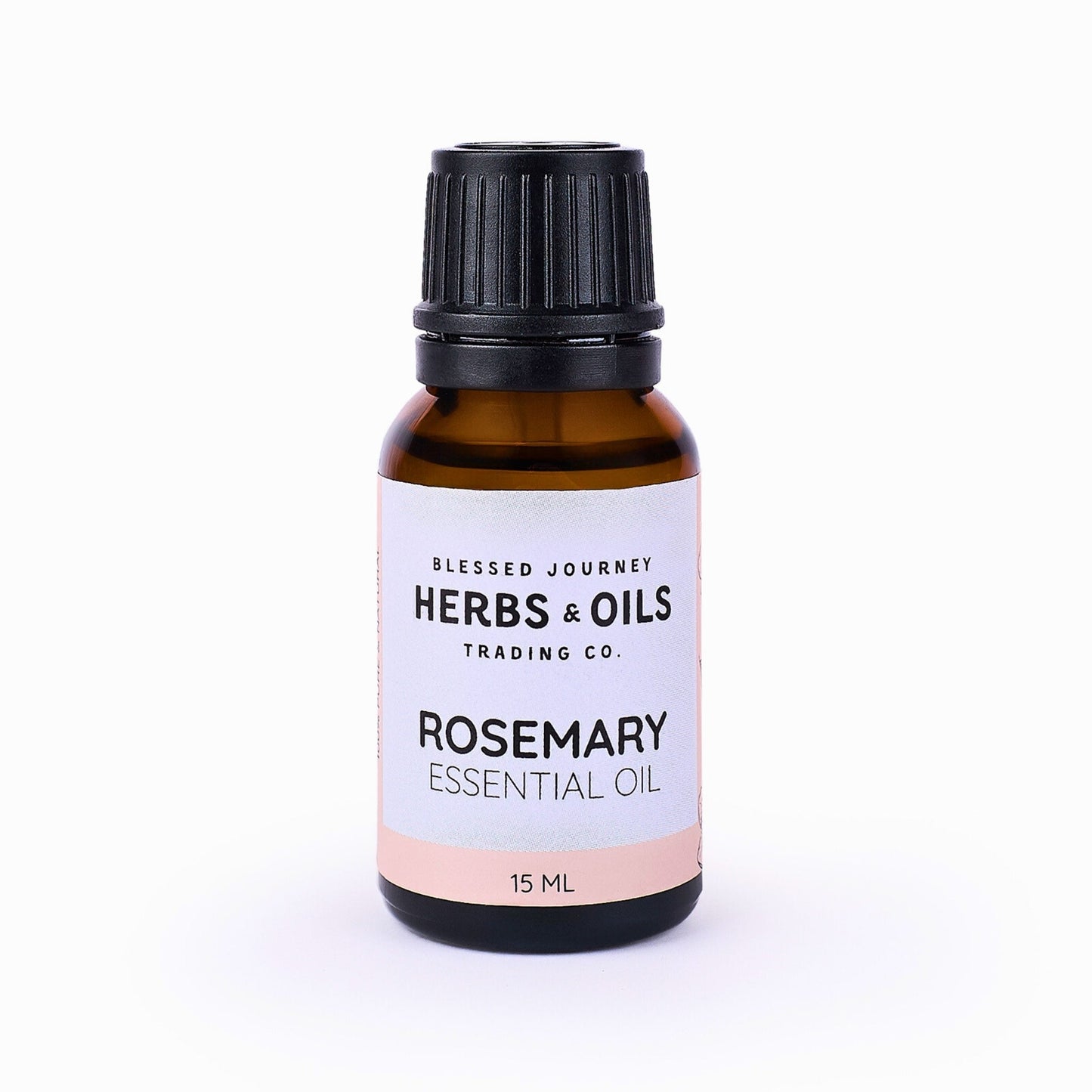 15ml amber bottle of pure Rosemary Essential Oil for aromatherapy and hair care