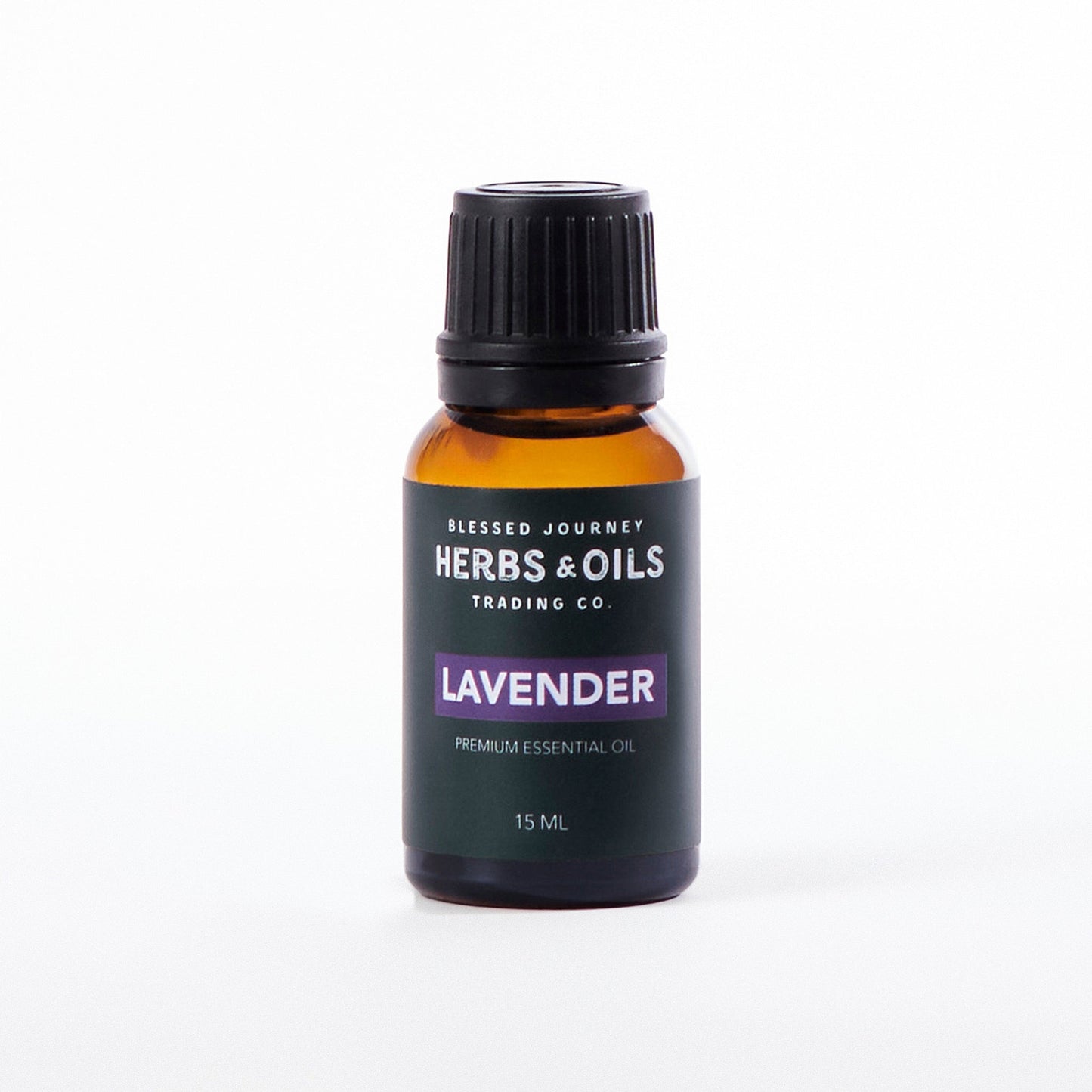 15ml amber glass bottle of premium Lavender Essential Oil for relaxation and skin soothing