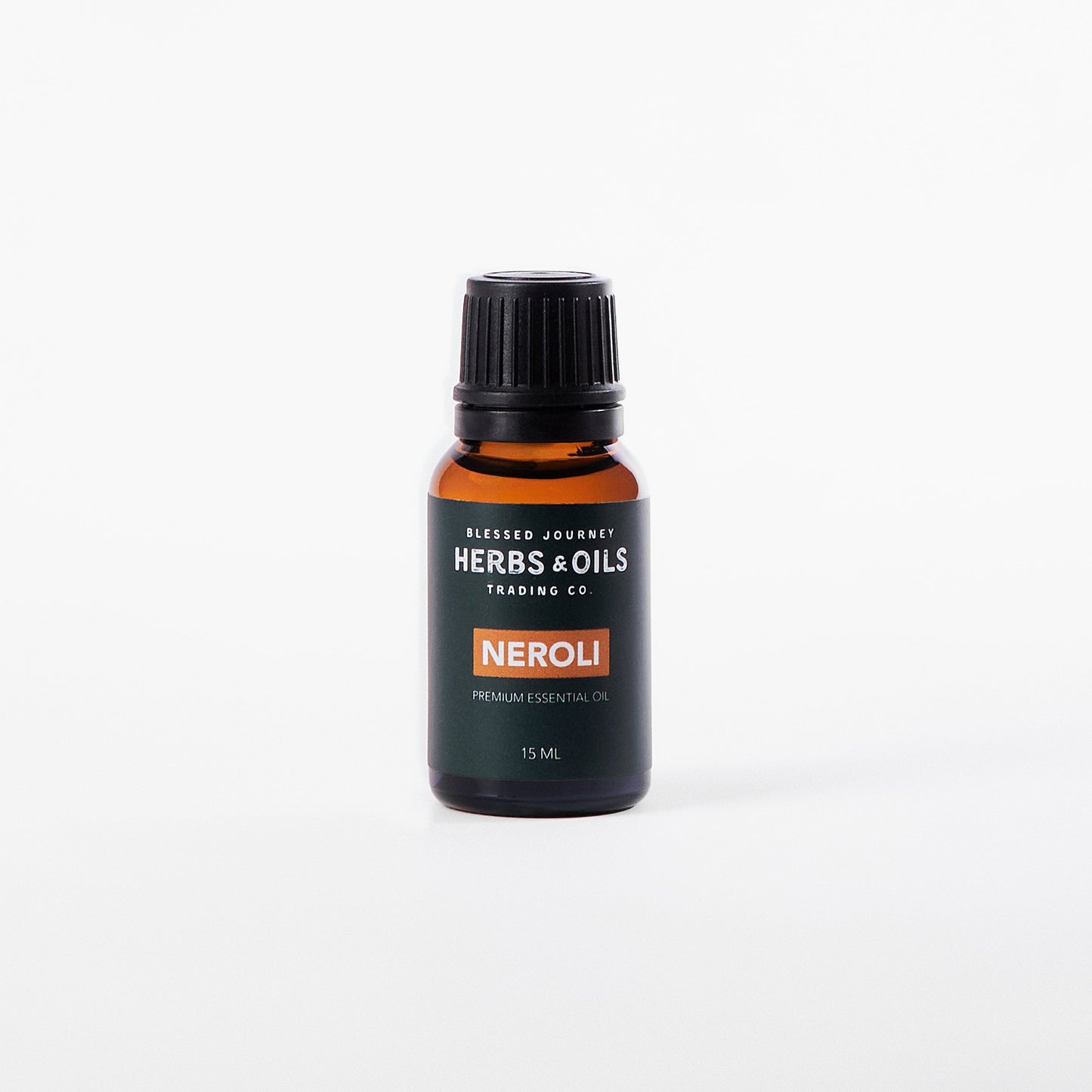 15ml amber glass bottle of premium Neroli Essential Oil for calming and relaxation
